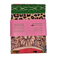 Load image into Gallery viewer, Alice Retro Glamour 100% Linen Tea Towel