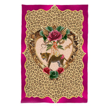 Load image into Gallery viewer, Tiger Rose Leopard Linen Tea Towel