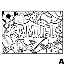 Load image into Gallery viewer, Personalised children’s art workshop. Each child gets a customised placemat and a 600ml stainless steel water bottle featuring their artwork to take home. Includes high-quality art supplies and is limited to 10 children.