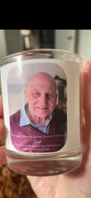 Load image into Gallery viewer, PERSONALISED / SPECIAL OCCASION /MEMORIAL CANDLE with a PHOTO as an option