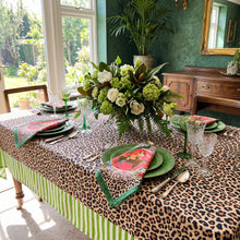 Load image into Gallery viewer, Wild at Heart 100% Linen Tablecloth