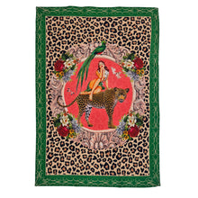 Load image into Gallery viewer, Alice Retro Glamour 100% Linen Tea Towel
