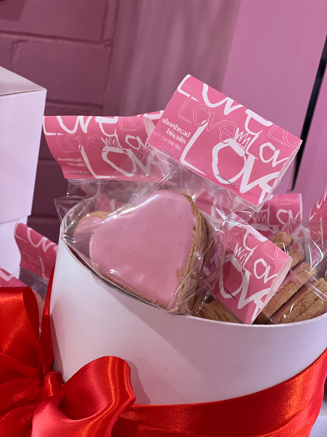 Heart shaped vanilla biscuits