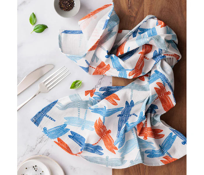 SHERYL J BURCHILL DRAGONFLIES TEA TOWEL