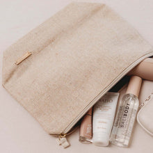 Load image into Gallery viewer, Wet bag with Waterproof Lining, Wet bikini Bag, Make-Up / Toiletry Bag - Beige - mika creations

