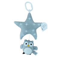 Knitted Musical Owl  - Grey (mustard) - 22cm