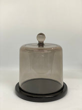 Load image into Gallery viewer, Glass Smokey Cloche with timber base - Discontinued
